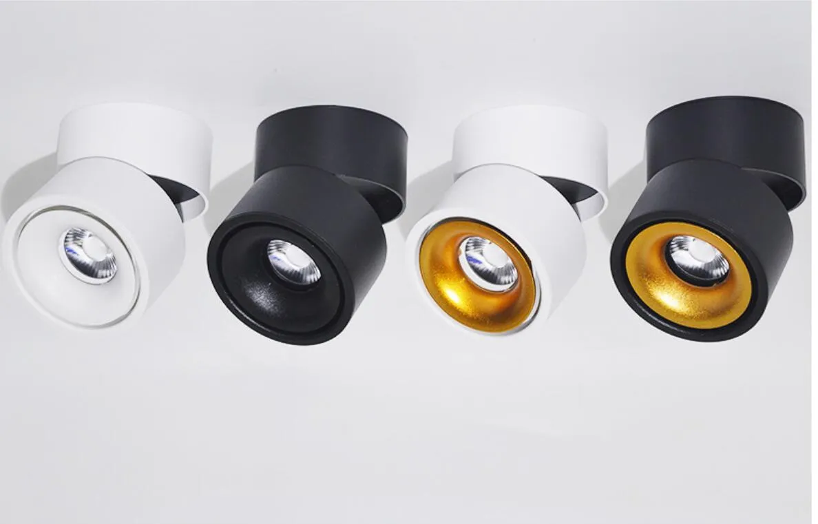Downlight track light led mandrino può essere installato luce pieghevole 7w plafoniera domestica e commerciale 85-265v314t