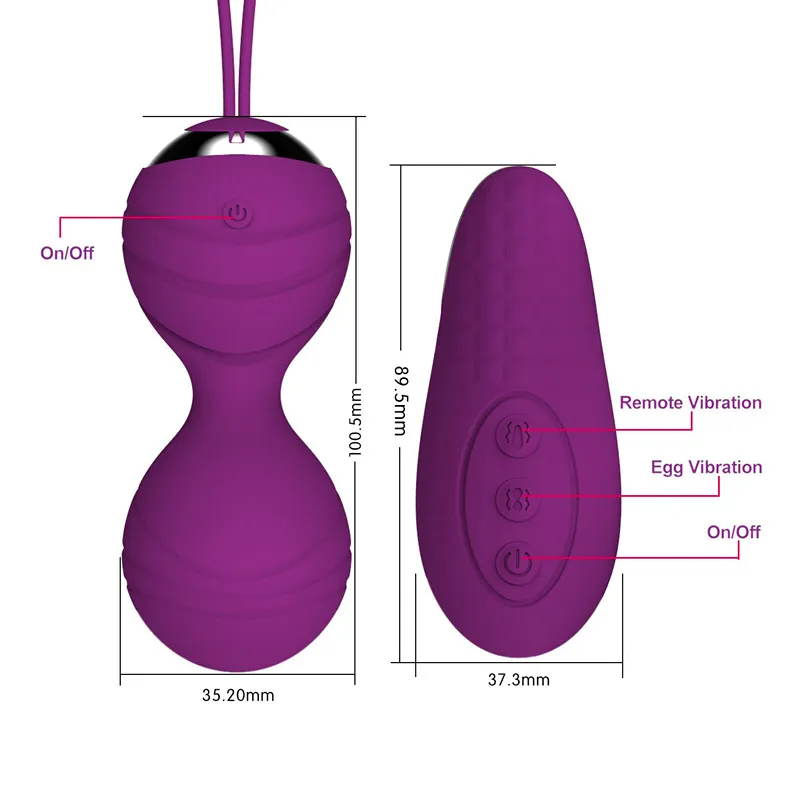 Kegel Balls telecomando vibratore uovo le donne Mini vaginali palle cinesi sesso vibrante Kegel Simulator donne giocattoli Sex Shop CX200718