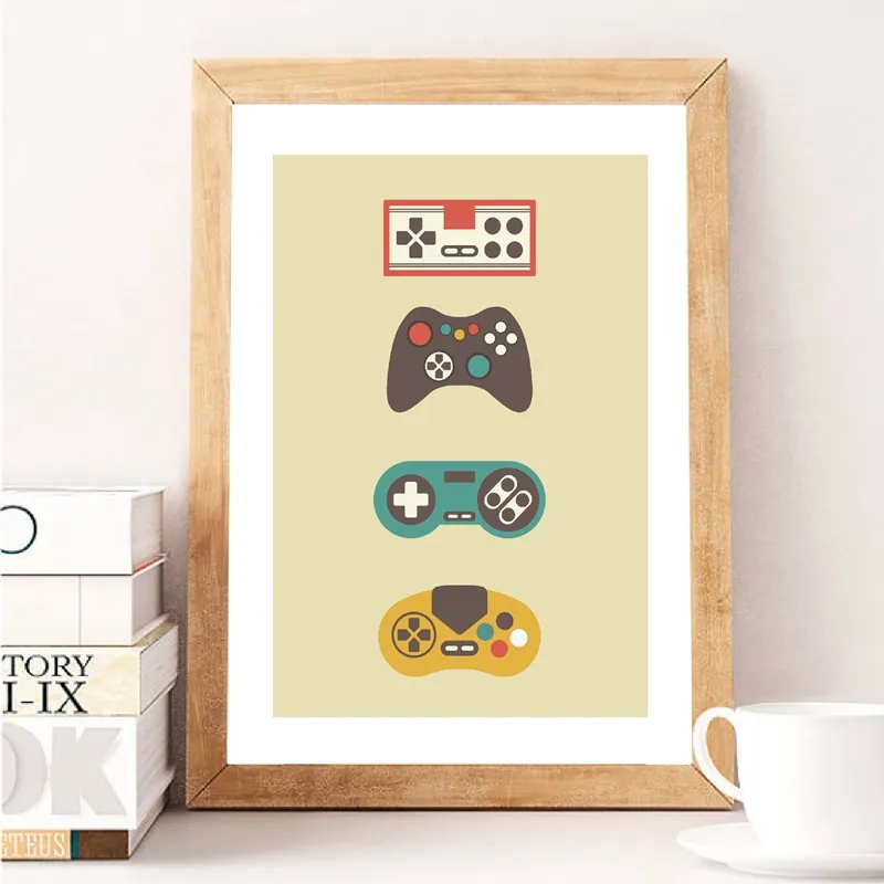 Gaming Print Retro Wall Art Canvas Schilderij Gamer Gift Video Game Vintage Poster Gamepad Controller Foto Jongens Kinderkamer Decor8974469