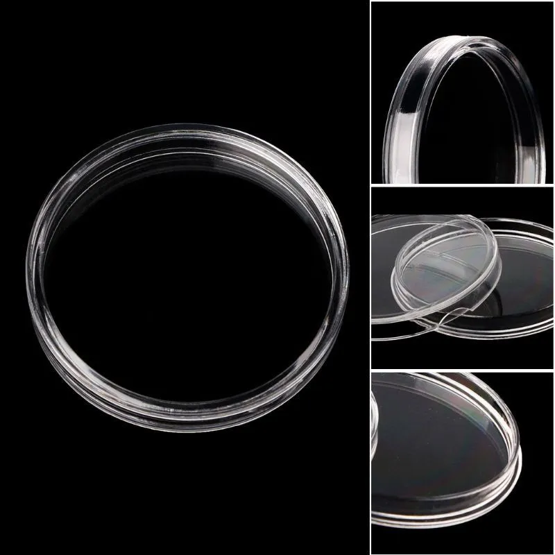 Clear Ronde 41mm Direct Fit Coin Capsules Houder Display Collection Case Met Opbergdoos Voor 1 oz American Silver Eagles C213G