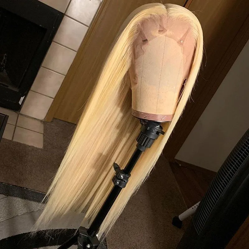 HD Transparant 613 Blonde Kanten Voorkant Pruik Lang Onzichtbare Kleur Recht Menselijk Braziliaans haar Remy Pruiken Voor Zwarte Vrouwen Voorgeplukt9968858