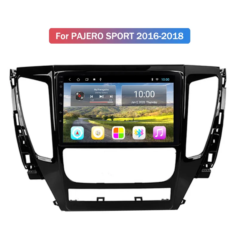 Android 10 Car Radio Video Touch Screen Multimedia Stereo With Navigation Bluetooth Mirror Link for PAJERO SPORT 20162018 Plug an