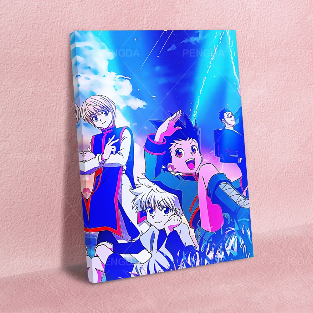 Hemdekoration Canvas Hunter X Hunter HD Prints Affisch Japansk anime målning vardagsrum Väggkonst Modulär bild Ramverk9834076