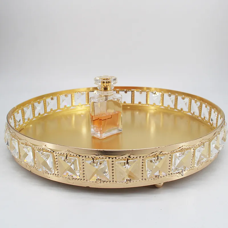 Luksusowe stojak na ciasto złoto deser owoce talerz na imprezę babeczki ślubne magazynowanie domowe narzędzia do makijażu dekoracja 1999