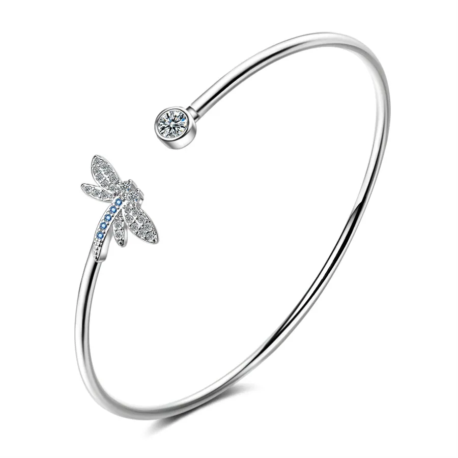 الأصلي 925 سوار الفضة الجنيه الفضة الأزياء CZ Zircon Bracelet للنساء هدية مجوهرات راقية All-Match SL180213U