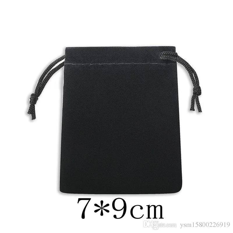 75 PZ Tre Dimensioni 5 7 CM 7 9 CM 10 12 CM Borsa in velluto con coulisse Nero Intero Borse gioielli Matrimonio di Natale G217e