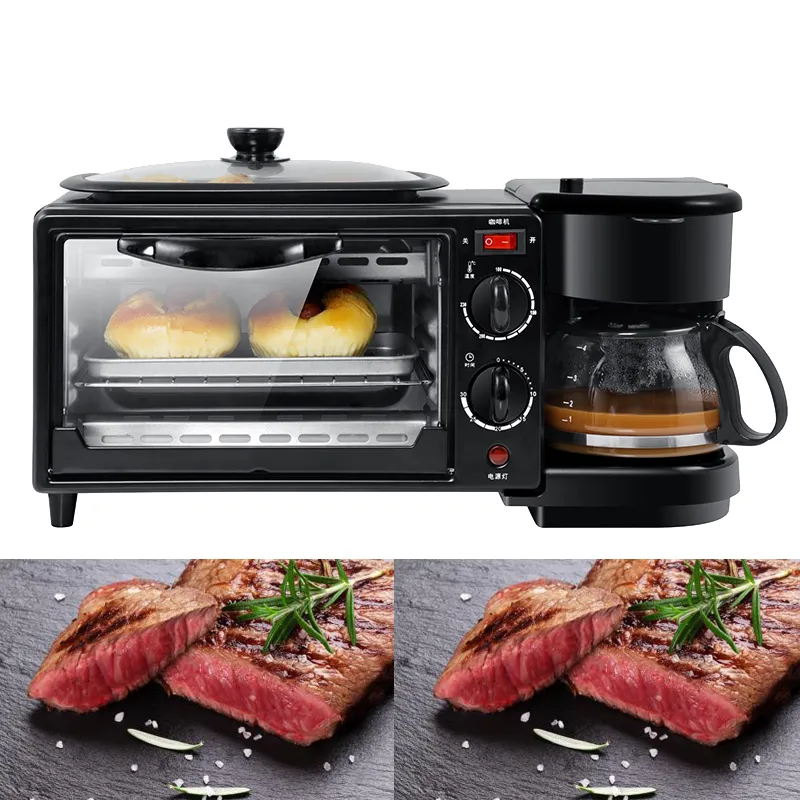 Commerciale Elettrico Domestico 3 in 1 Colazione Macchina Fare la Colazione Multifunzione Mini Macchina Caffè Gocciolante Pane Pizza Vven Padella Toa277G