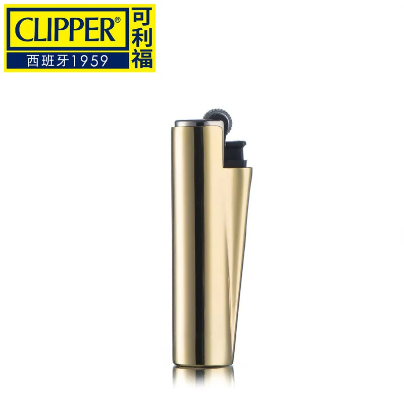 Clipper original d'espagne briquet à gaz butane sans métal en nylon anti-déflagrant meule portable briquet gonflable cadeau pour homme