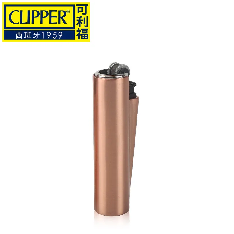Clipper original da Espanha Metal Fire Fire But￣o a g￡s isqueiro de nylon ￠ prova de explos￣o port￡til Golhe de moagem port￡til Presente mais leve para o homem