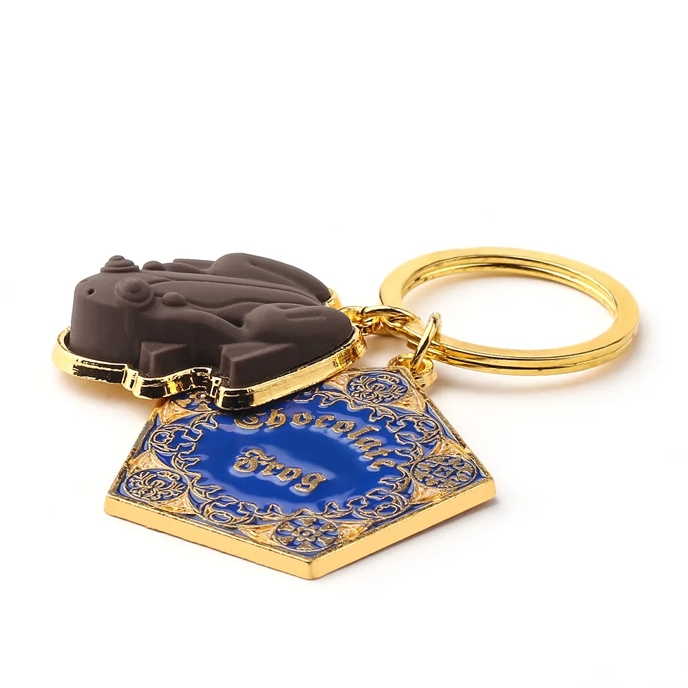 Whole Movie Potter Frogs Chocolate Keychain Platform Pendant Key Chains for Women Men Cosplay Jeweley Gift T200804292q