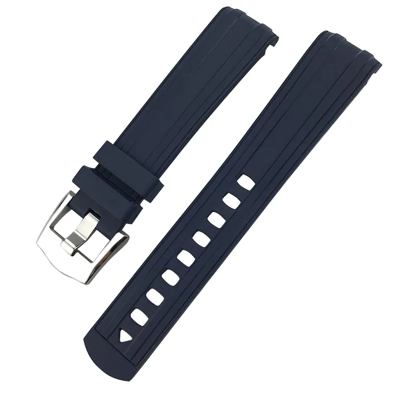 Cinturino orologio in silicone di gomma di alta qualità da 20 mm Cinturino impermeabile blu nero Braccialetti con fibbia ad ardiglione in acciaio Omega Nuovo 300 F319n