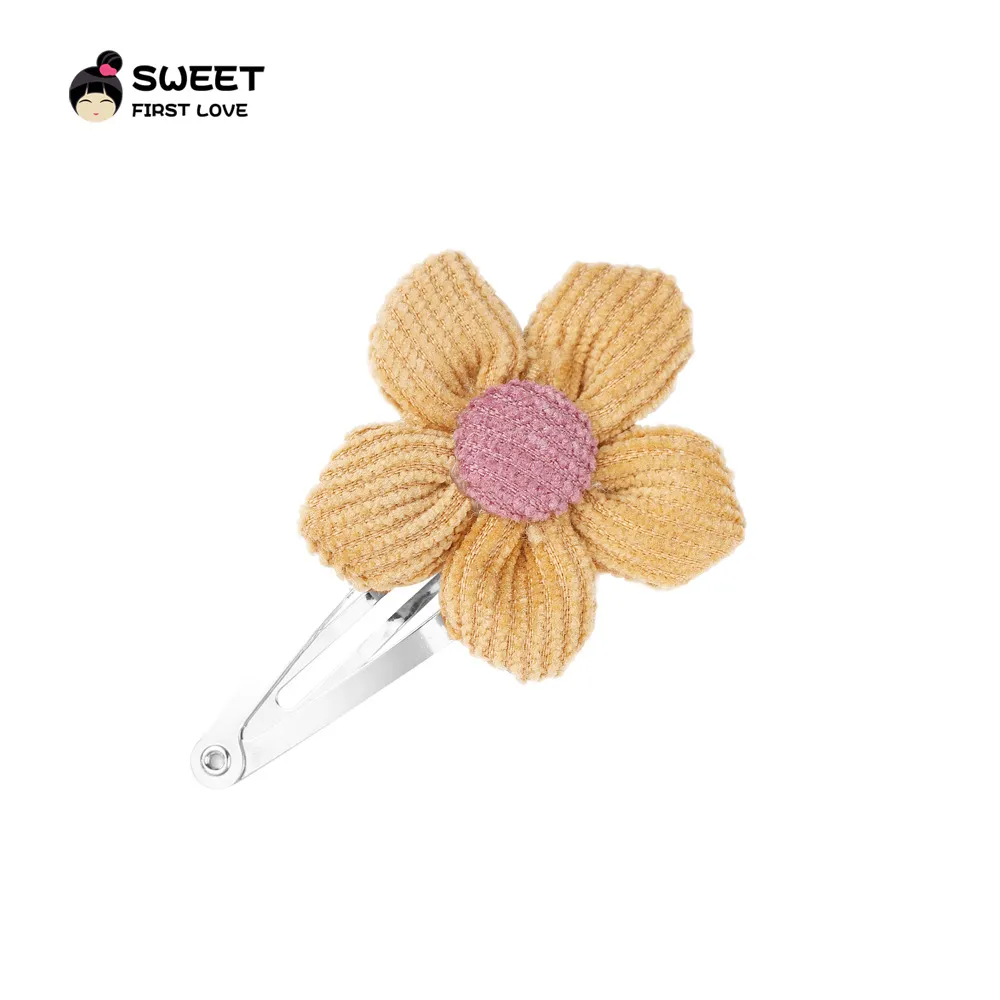 Doux enfants filles fleur Barrette mignon INS enfants tournesol cheveux bijoux pince à cheveux 8 couleurs bébé filles fait à la main Colth fleur épingle à cheveux S310