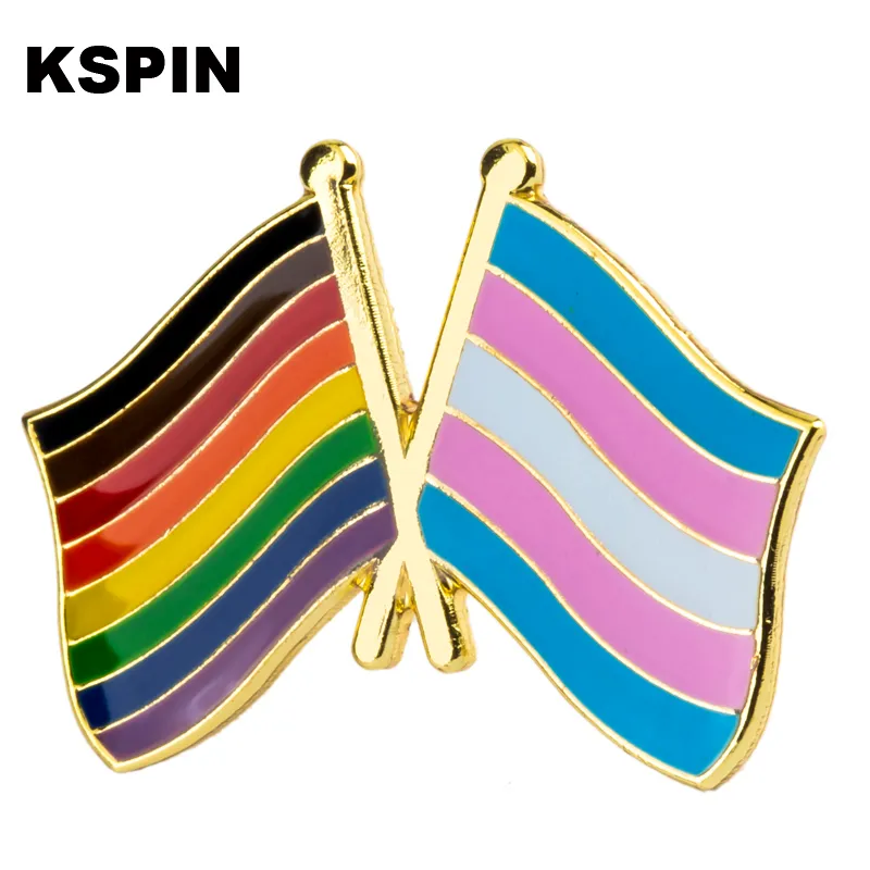 Spain & KURDISTAN Friendship Flag Badge Flag Brooch National Flag Lapel Pin International Travel Pins