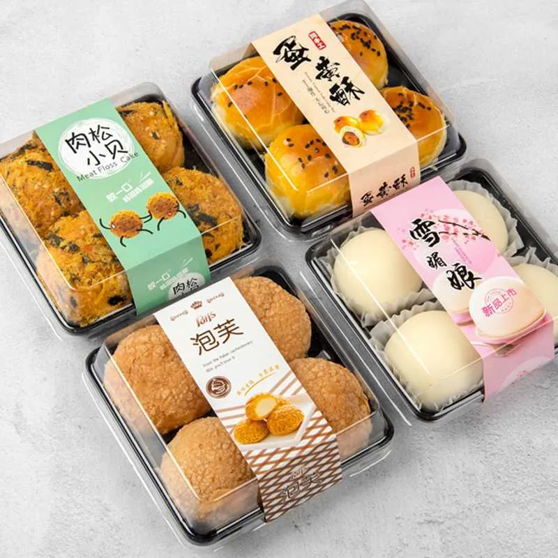 Platz Mid-Autumn Festival Mond Kuchen Tablett Box Halter Ei-Eigelb Crisp Container Kunststoff Sucation Box Backen verpackung Boxen246Q