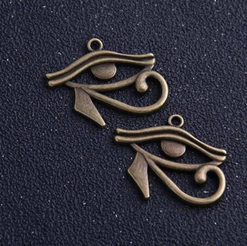 26 32mm Two Color Rah Egypt Eye Of Horus Egyptian Charms Pendants for Necklace Bracelet Jewelry Making275t