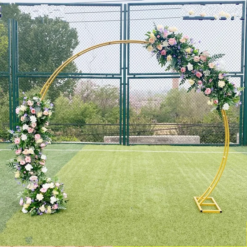 New wedding props background double circle simulation flower row door post arch rack Wedding Birthday Christmas decoration304y