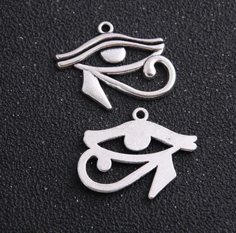 60 pezzi 26 32mm due colori Rah Egitto Occhio di Horus Pendenti con ciondoli egiziani la creazione di gioielli con braccialetti della collana215x