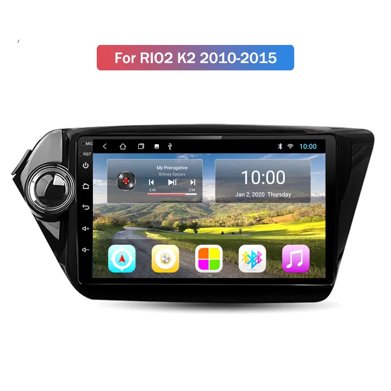 10,1 pouces écran tactile autoradio vidéo DVD GPS Navigation pour RIO2 K2 2010-2015