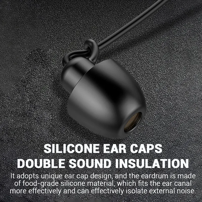 Écouteurs intra-auriculaires en silicone souple Écouteurs légers avec microphone 3,5 mm Écouteurs antibruit pour téléphone PC Jeu