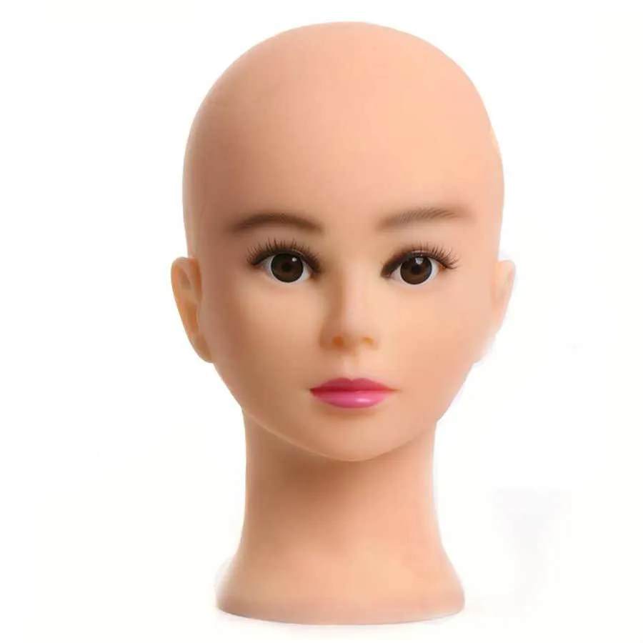 Soft PVC bald wig making mannequin training head wig stand manican head for wig making display Nail Art Hand Training Practice CX26299098