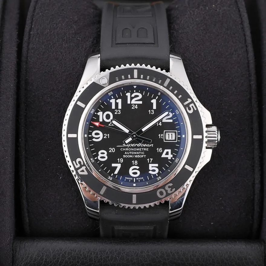 High quality superocean man Watch36 42 44 46mm leather steel belt automatic mechanical quartz movement full working watch luxury w310S