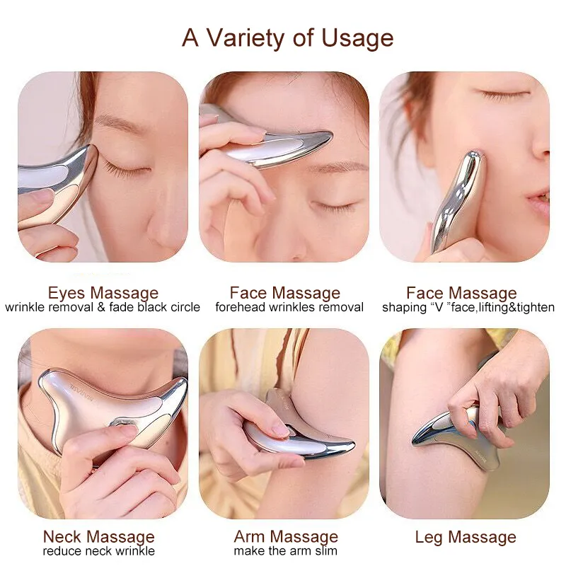 Ansiktslyftverktyg hud massage ansiktsbehandling gua sha verktyg kropp lyft massage laddningsbar hudföryngring massager electirc skrapning cx3934033