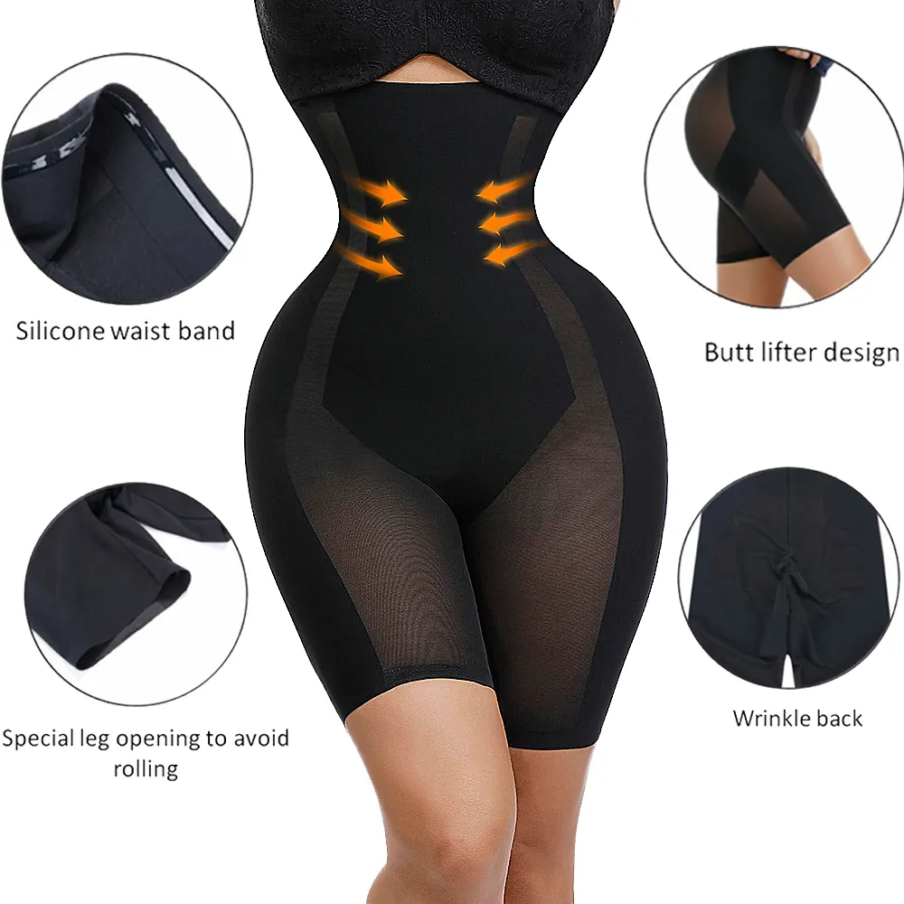 HEXIN Femmes Taille Haute Body Shaper Culotte Tummy Control Butt Lifter Corps Minceur Shapewear Ceinture Sous-Vêtements Taille Formateur Y20070305q