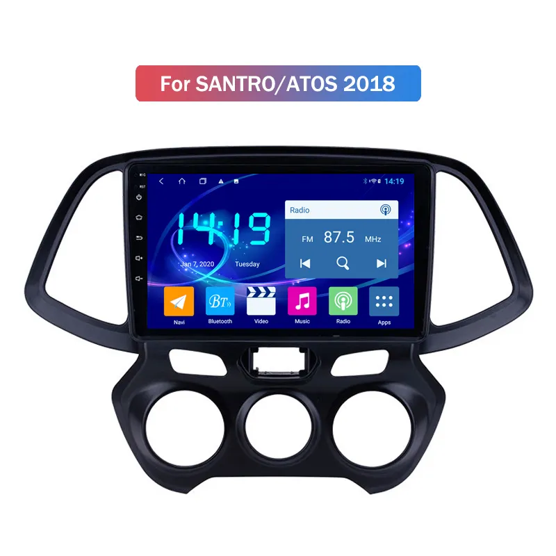 Hyundai Santro/Atos-2018 Navigation 10 GPS 64GのCar VideoDVDプレーヤーWiFi電話リンク付き