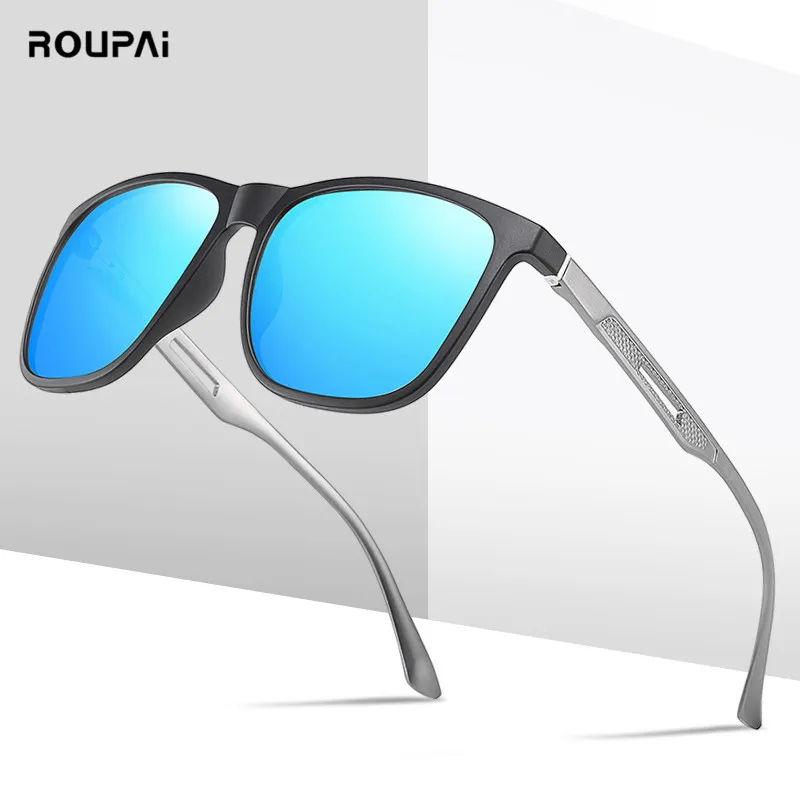 Roupai Sunglasses Men 2020 Dompolized Brand Designer Fashion UV400 عالي الجودة ظلال القيادة لرجل الشمس