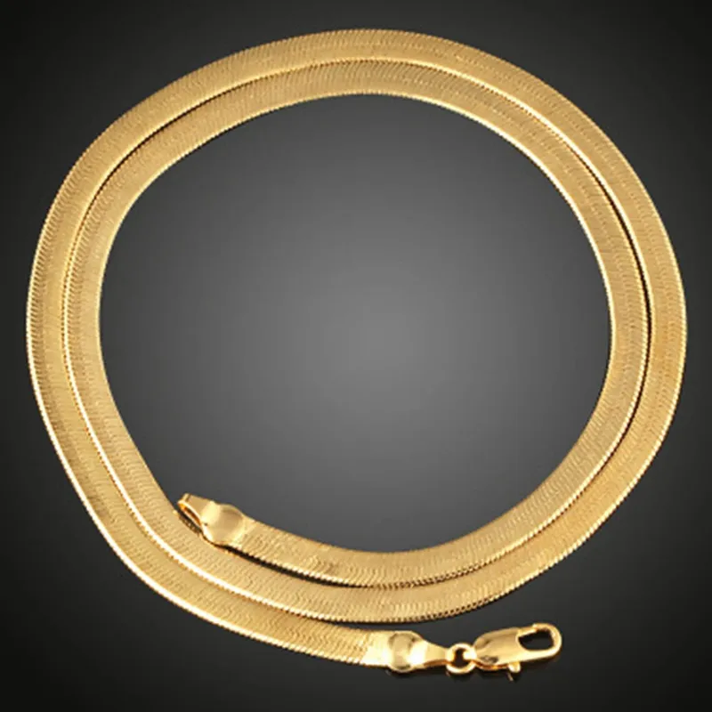 Whole 24k -Color Plated Brass Chain Necklace For Women Herringbone Chains Jewelry Making Gift319I