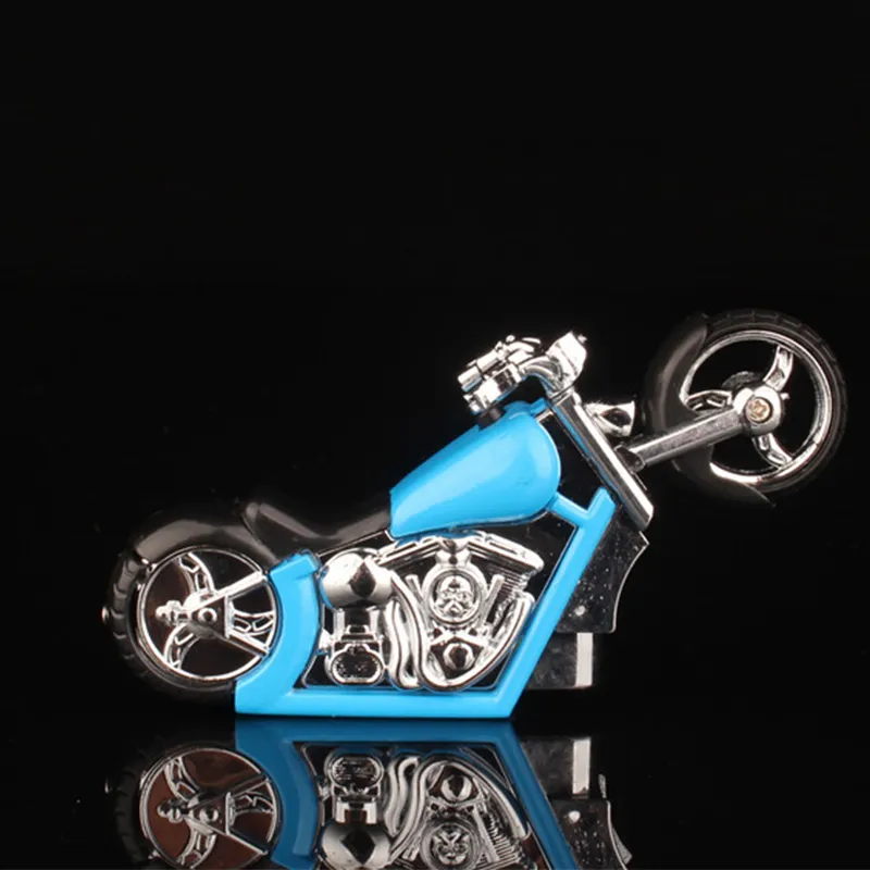 Jet torche briquet coupe-vent créatif moto forme bleu flamme briquet rechargeable butane gaz briquet