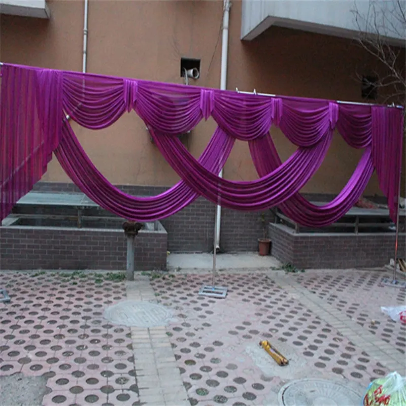 10 футов ширина бордового цвета свадебные шторы фон для вечеринки, свадебного украшения, сценический фон, атласные настенные шторы347w