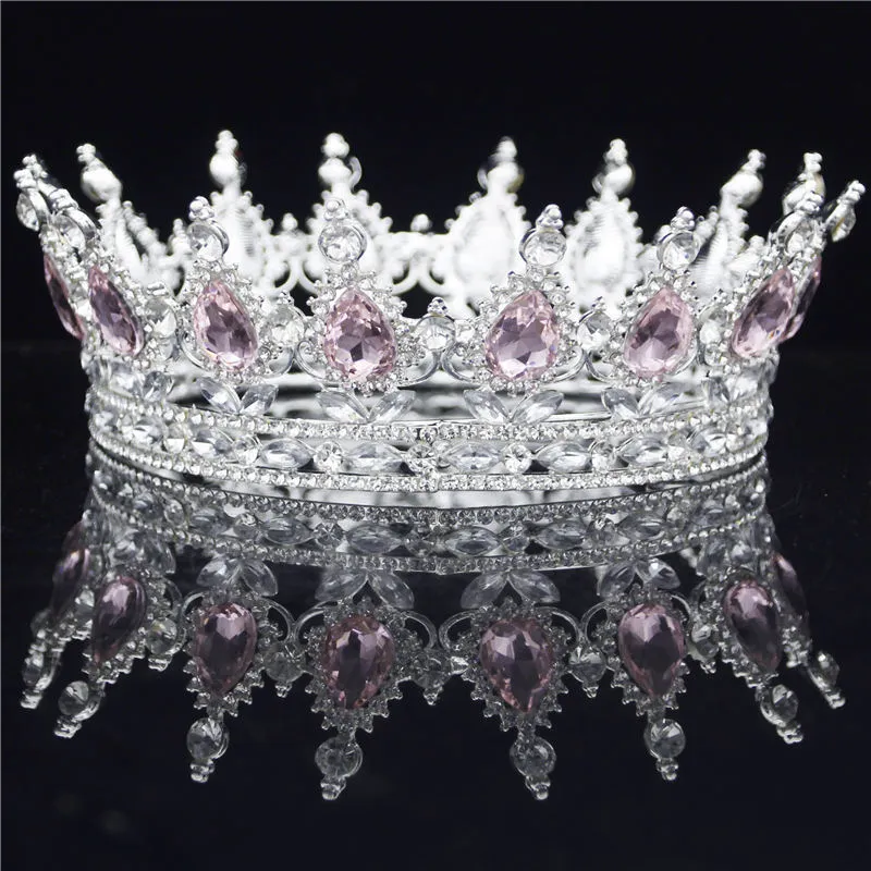 Crystal Vintage Royal Queen King King Tiaras and Crowns Men Women Pageant Prom Diadem Ornamenti i capelli Accessori i capelli capelli Y200723142
