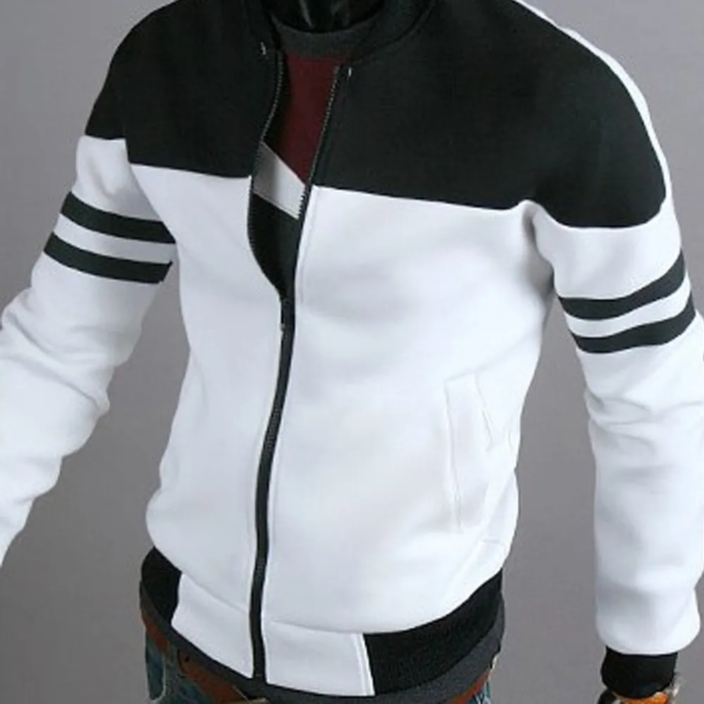 패션 남자 가을 겨울 지퍼 스포츠웨어 패치 워크 재킷 긴 소매 코트 스포츠웨어 폭격기 Mens 재킷 및 코트 Paszcz CX200801