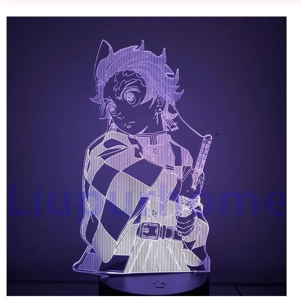 Table Lamp Demon Slayer Anime 3D LED Night Light Action Figures Color Changing Kamado Nezuko Tanjirou Lampara Visual Base Light334M