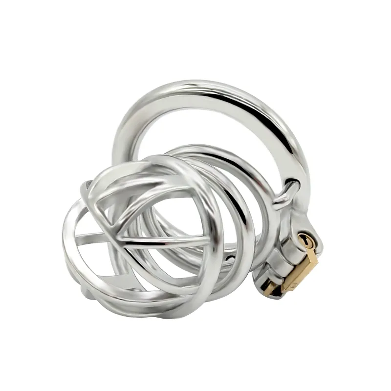 Men039s SM Chastity Lock Stainless Steel Chastity Cage Convenient Urination Metal Chastity Lock Exciting Sex Toys7149080