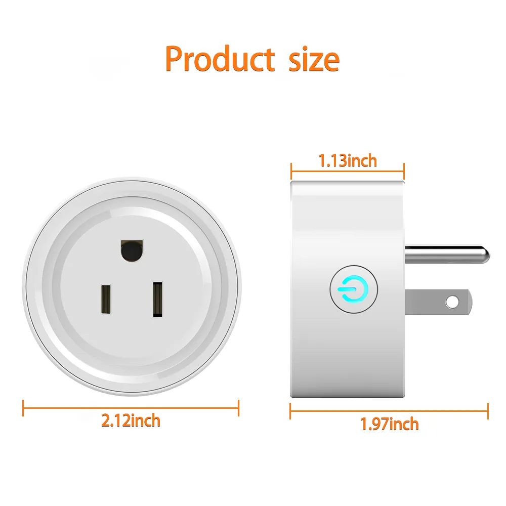 Mini US Wifi Plug Smart Timing Socket Draadloze Outlet Spraakbesturing Smart Sockets Werken met Alexa Google Home Tuya APP