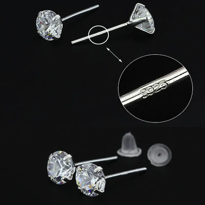 Echt 925 Sterling Zilver Stud Oorbellen Kristal Van TWAROVSKI Fashion Oorbellen Voor Vrouwen Bruiloft Fijne Sieraden Gift E309194a