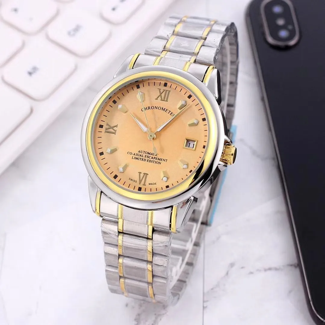 Высококачественные роскошные мужские часы с римскими цифрами на циферблате, автоматические механические часы, дизайнерские наручные часы, стальной ремешок высшего бренда, повседневные 245 В