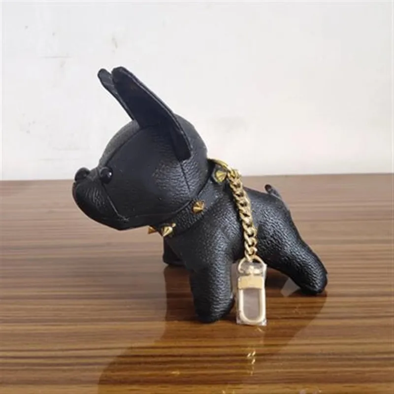 Nyaste unisex designer nyckelchain handväska hängande väskor hund design bilar kedjor nyckelringar för kvinnliga gåvor lady läder hög kvalitet keyc329f