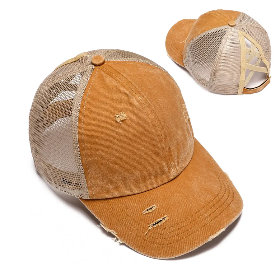 effen effen paardenstaart baseball cap rommelige broodjes hoed trucker pony caps unisex vizier cap papa hoed mesh zomer outdoor snapbacks vrouwen po5635463