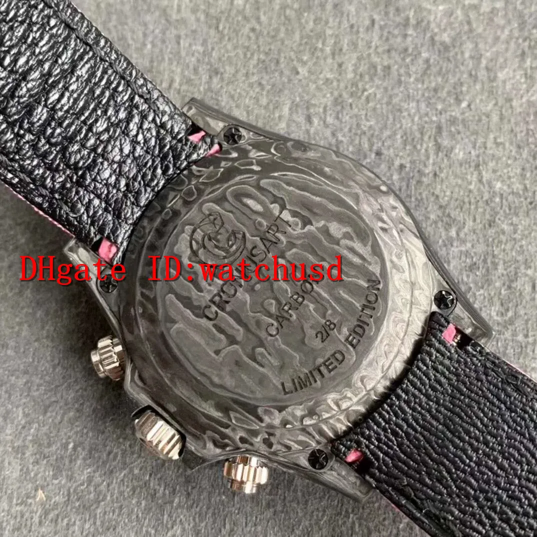 WW Factory 40 mm włókna węglowe zegarek szafirowy Wodoodporny świecy sport