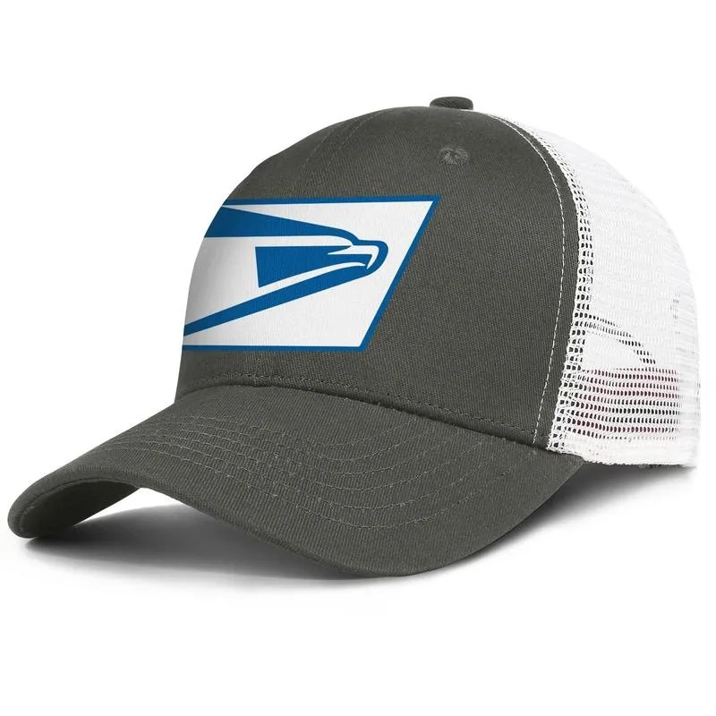 United States Postal Service USPS Blue White Mens and Womens Justerable Trucker Meshcap Custom Fitted Team Trendy Baseballhats USP4910197