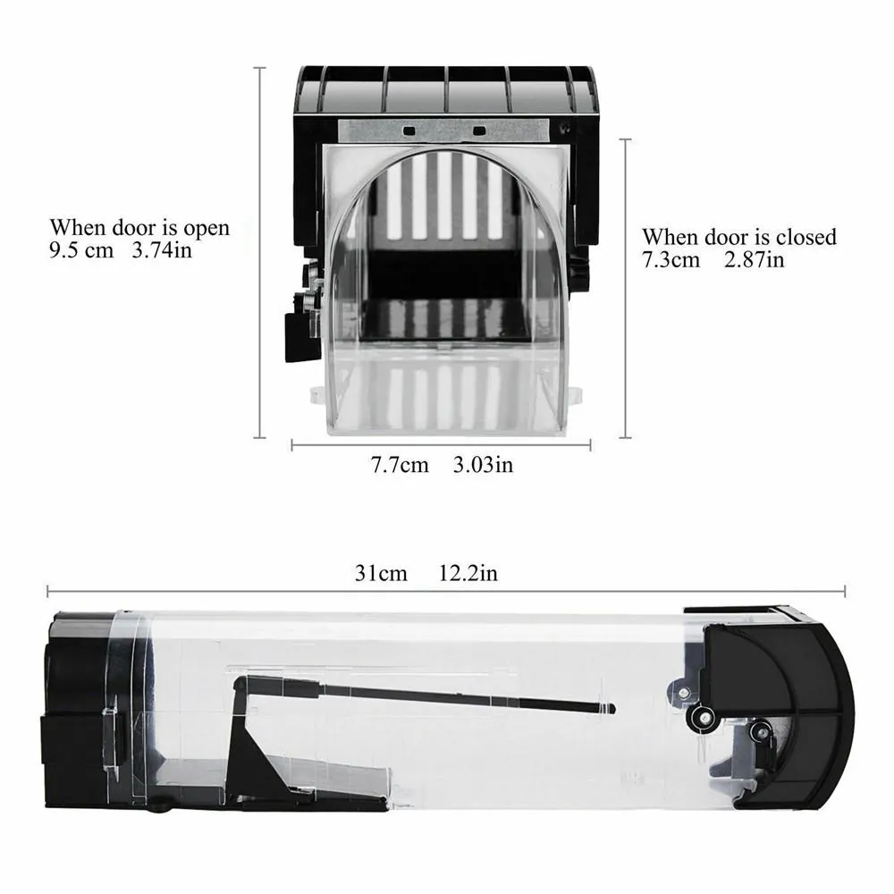 Piège à souris intelligent réutilisable, en plastique transparent, intelligent, sans tuer les rongeurs, piège vivant pour l'intérieur et l'extérieur, contrôle antiparasitaire 222c