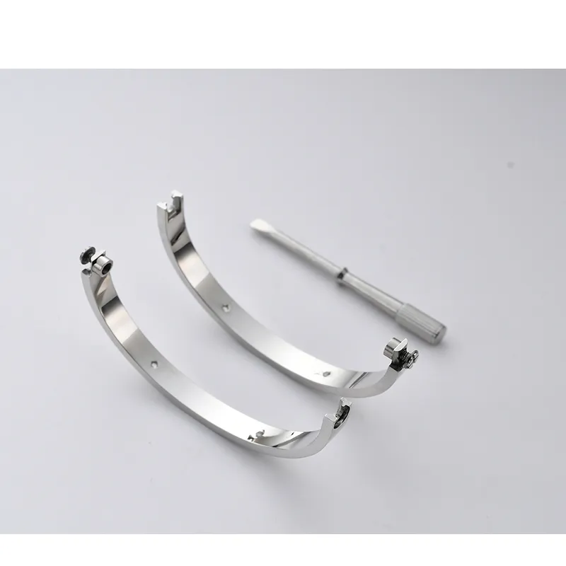J hangke 1 par de aço amor cristal cruz chave de fenda jóias parafusos pulseiras pulseiras para mulheres masculino presente pulseiras y200810216w