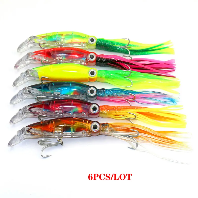 lot 14cm40g lebensee Fischereiköder -Set Künstlicher Wobbler -Jig -Tintenfisch Köder