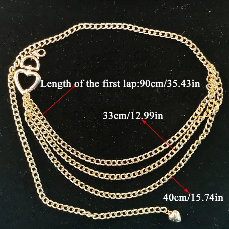 Fashion Retro Chain Belts For Women Waistbands Girdle Pants Chain Multilayer Long Tassel Party Jewelry Dress Waist Belts337i