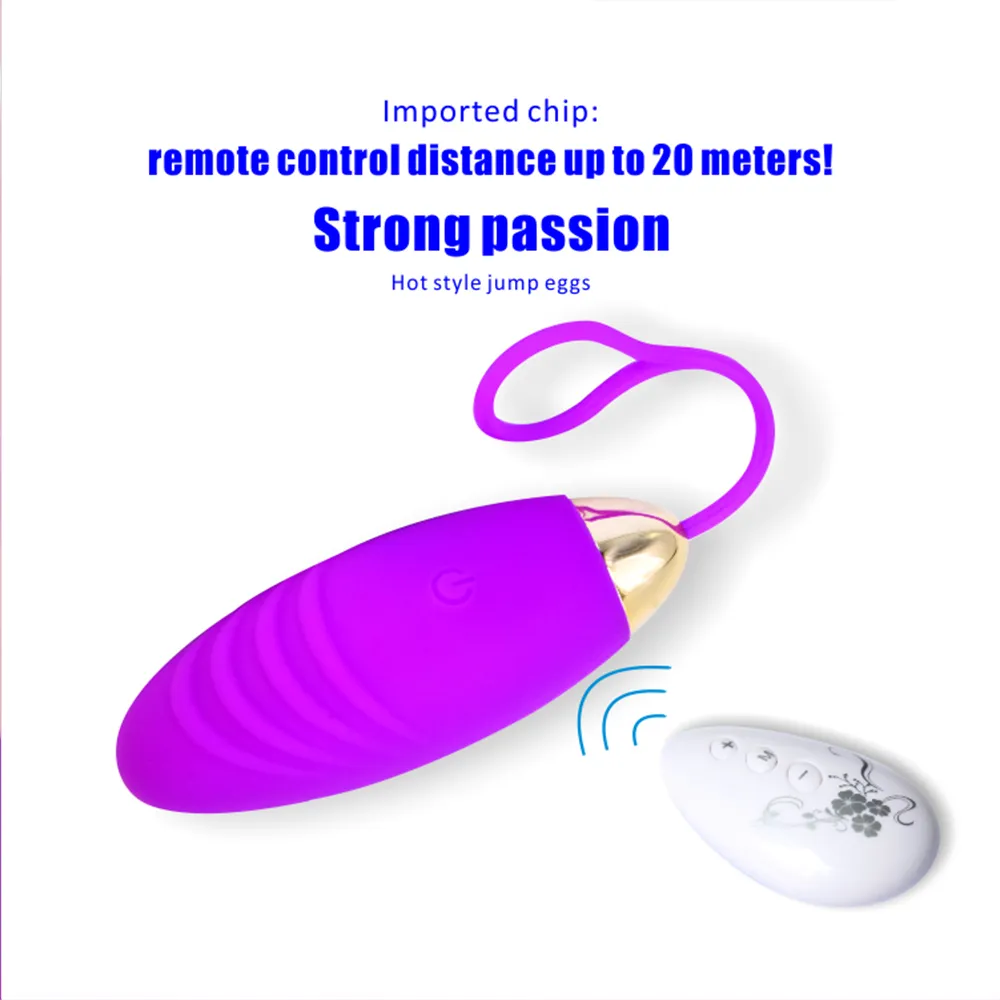 10 speed Silicone Jump Egg Vibrators for Women Wireless Remote Control vibrators USB Rechargeable Massage Ball Adult Sex Toys T200824