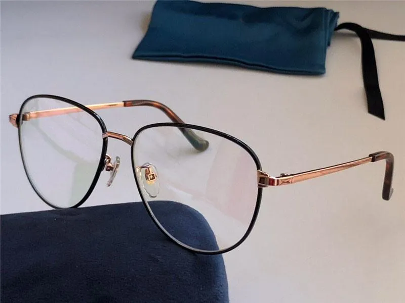 تصميم الأزياء الجديد النظارات الضوئية 0577 إطار إطار كامل للمعادن مع عدسة شفافة أعلى جودة النمط الشهير 2418