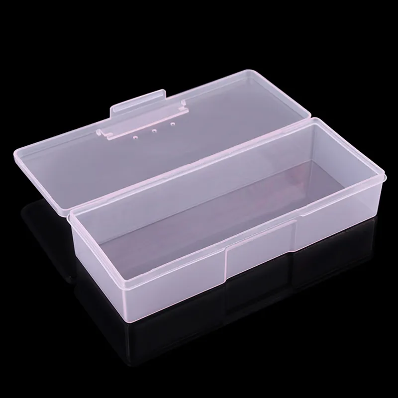 Plast Transparent Nail Manicure Tools Storage Box Nail Potting Ritning Pennor Buffert Slipfiler Organiser Case Container Box271G